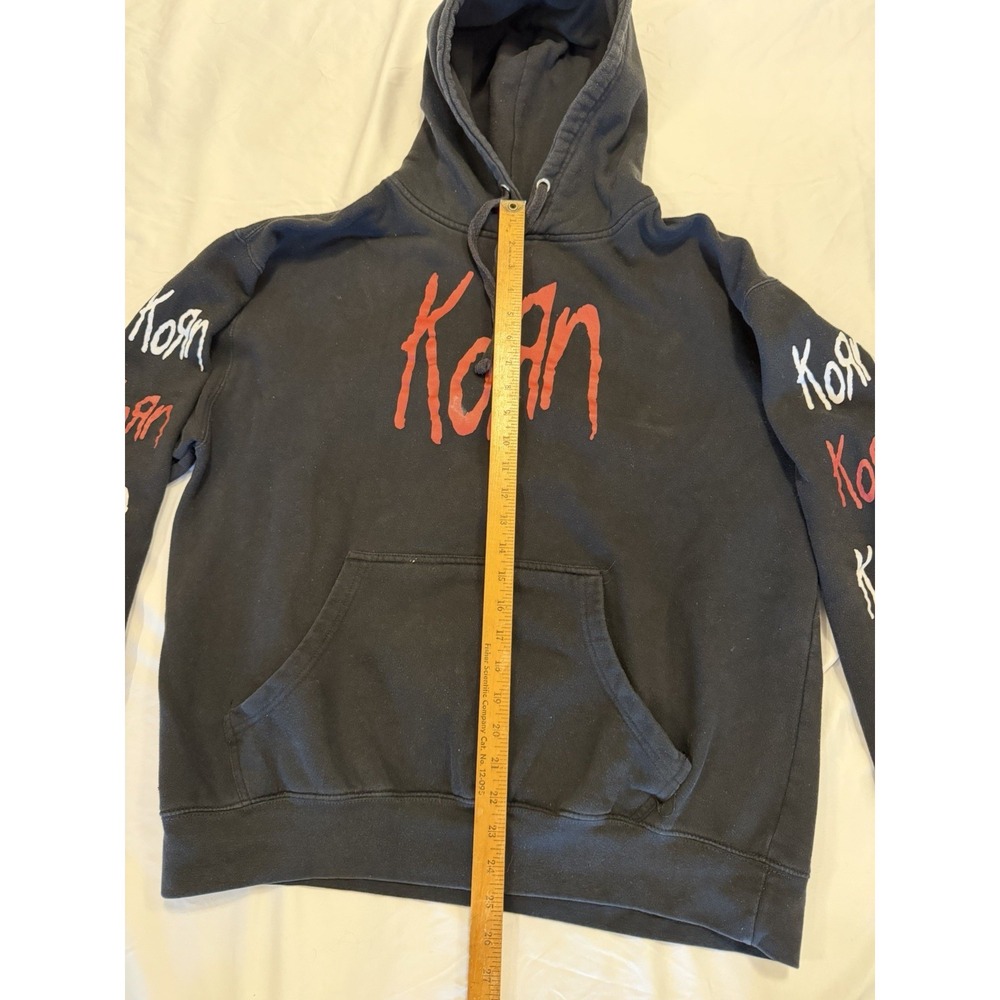Korn Hoodie Mens Large Black Serenity of Suffering Heavy Metal Rock Sweatshirt - Picture 7 of 11